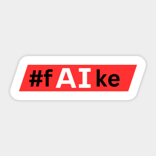 fake art banner Sticker